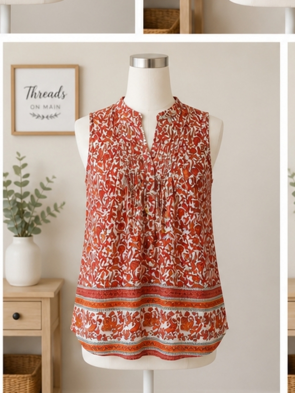 DANIEL‎ RAINN FLORAL SLEEVELESS TOP
